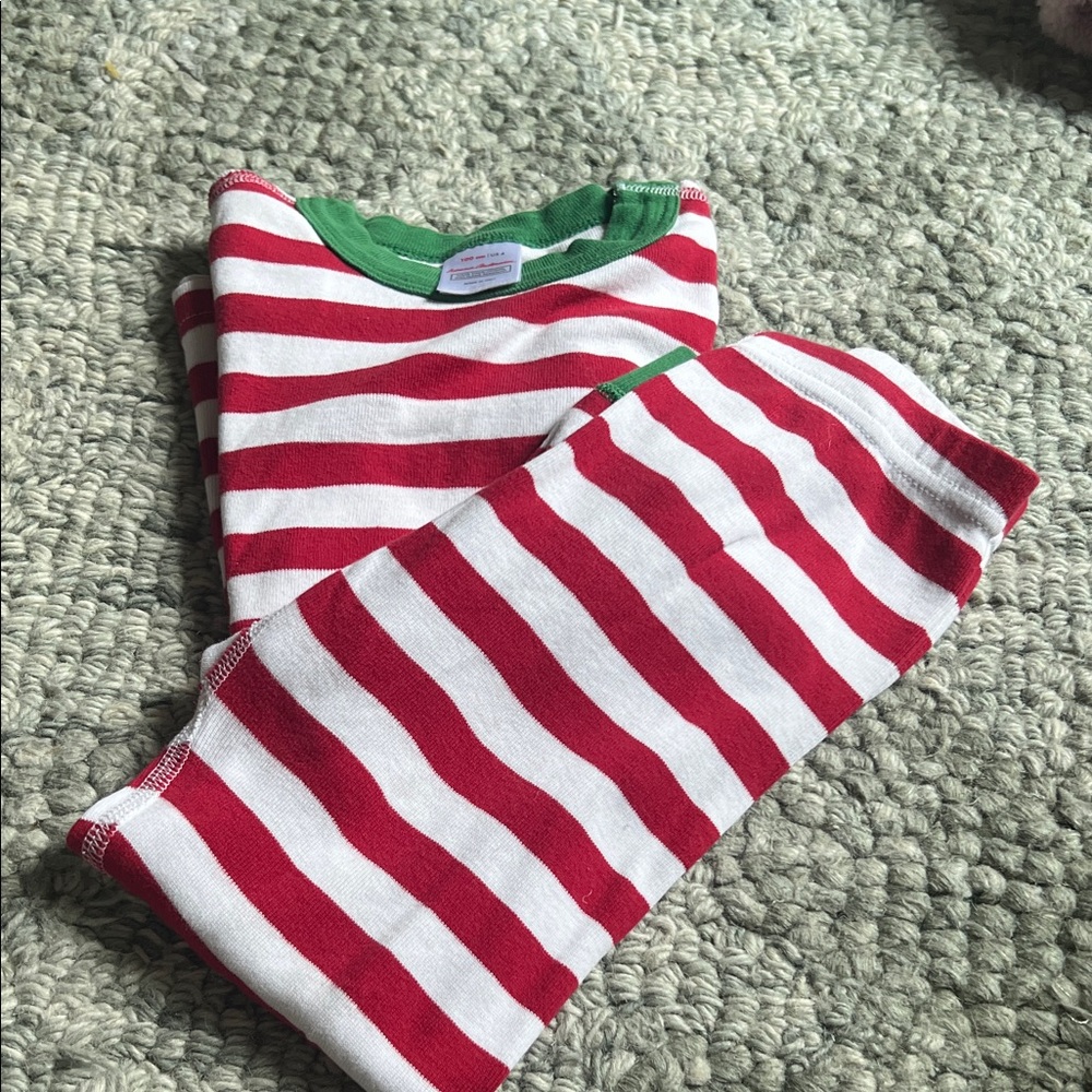 Hanna Andersson Red and White Striped Pajama Set